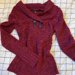 SWS Tight Red Knit Sweater